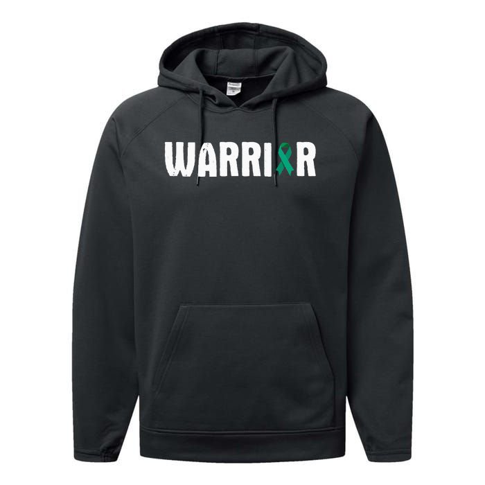 Cervical Cancer Warrior Awareness Fighter Quote Saying Performance Fleece Hoodie