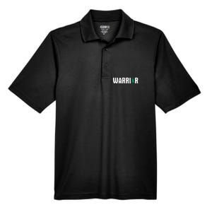 Cervical Cancer Warrior Awareness Fighter Quote Saying Men's Origin Performance Pique Polo