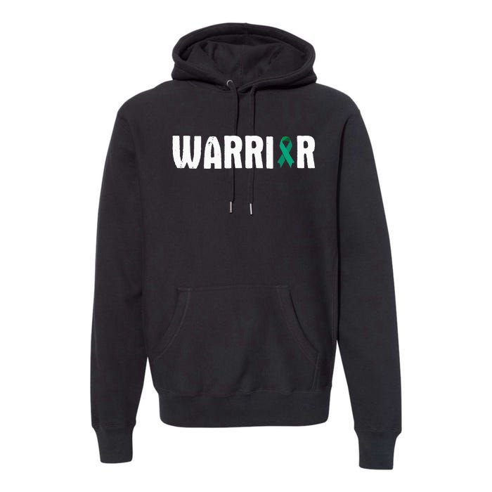 Cervical Cancer Warrior Awareness Fighter Quote Saying Premium Hoodie