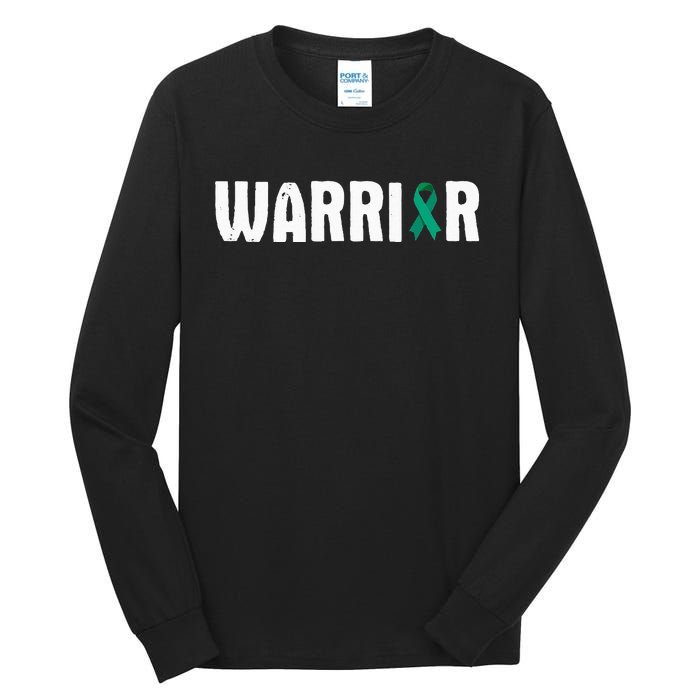 Cervical Cancer Warrior Awareness Fighter Quote Saying Tall Long Sleeve T-Shirt