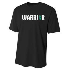 Cervical Cancer Warrior Awareness Fighter Quote Saying Performance Sprint T-Shirt