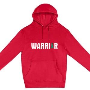 Cervical Cancer Warrior Awareness Fighter Quote Saying Premium Pullover Hoodie