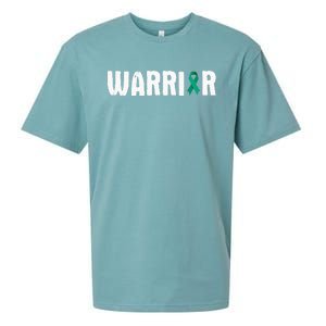 Cervical Cancer Warrior Awareness Fighter Quote Saying Sueded Cloud Jersey T-Shirt