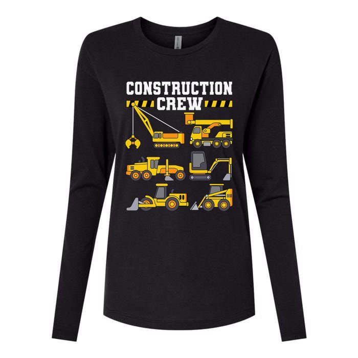 Construction Crew Worker Excavator Womens Cotton Relaxed Long Sleeve T-Shirt