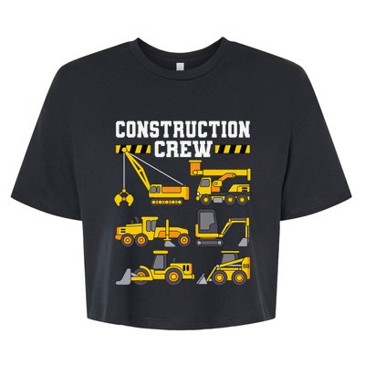 Construction Crew Worker Excavator Bella+Canvas Jersey Crop Tee