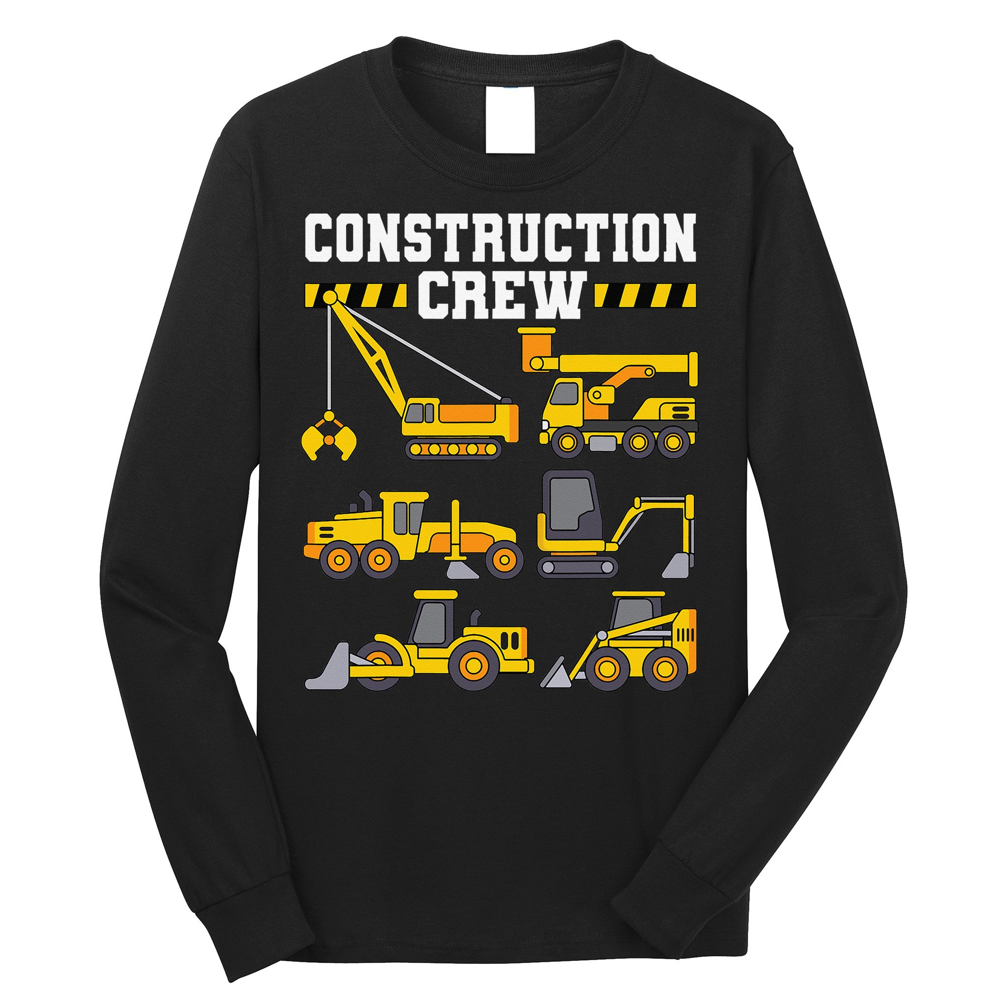 Construction Crew Worker Excavator Long Sleeve Shirt