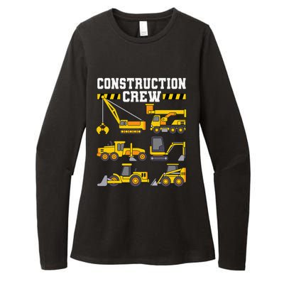 Construction Crew Worker Excavator Womens CVC Long Sleeve Shirt