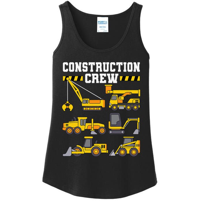 Construction Crew Worker Excavator Ladies Essential Tank