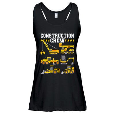 Construction Crew Worker Excavator Ladies Essential Flowy Tank