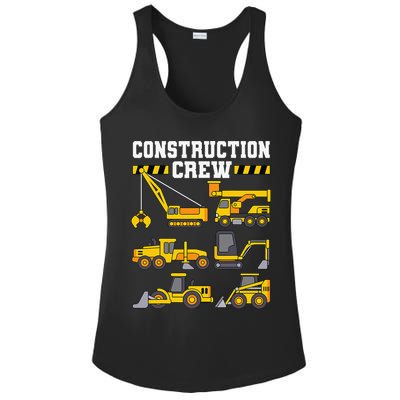 Construction Crew Worker Excavator Ladies PosiCharge Competitor Racerback Tank
