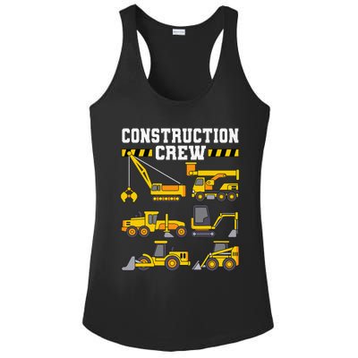 Construction Crew Worker Excavator Ladies PosiCharge Competitor Racerback Tank