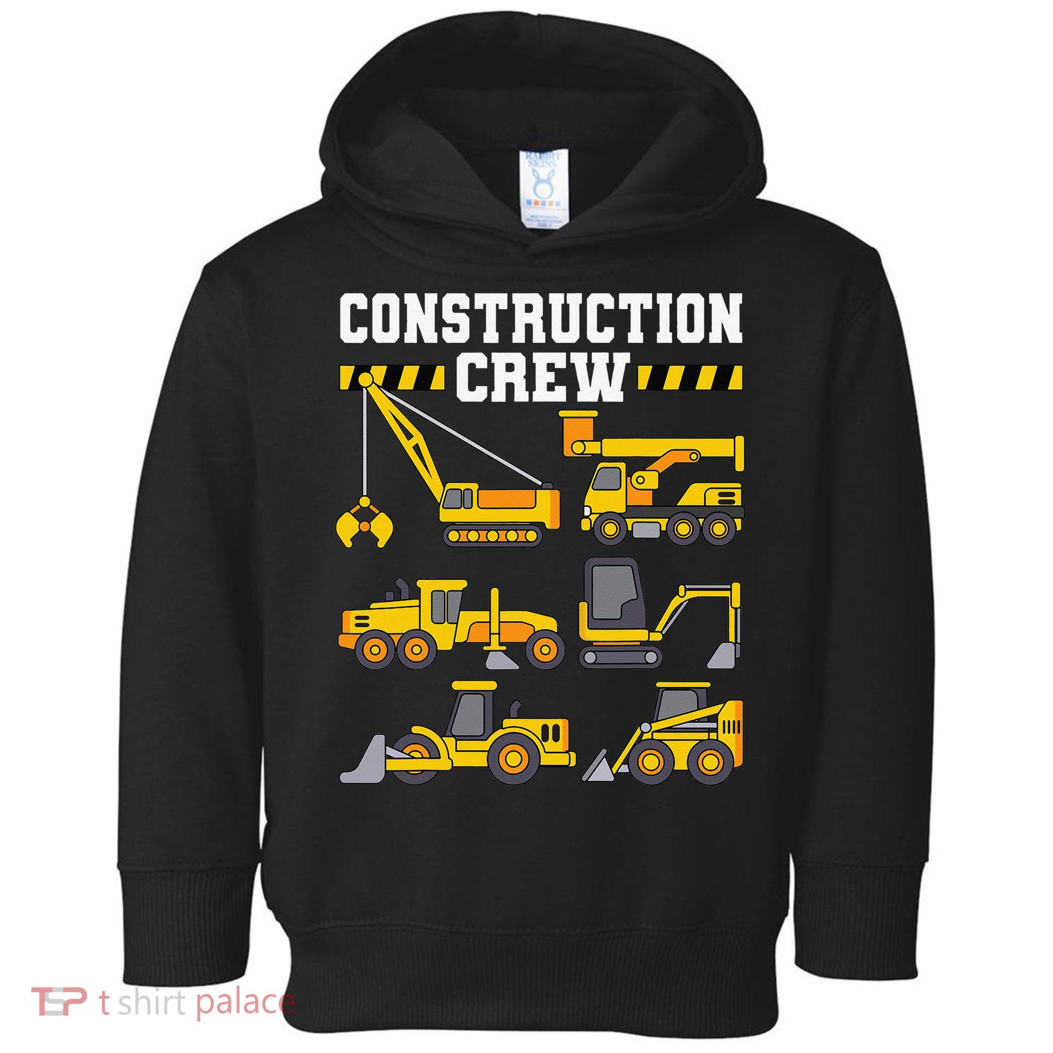 Construction Crew Worker Excavator Toddler Hoodie