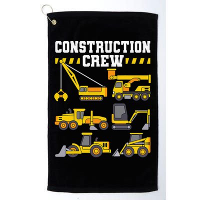 Construction Crew Worker Excavator Golf Towel