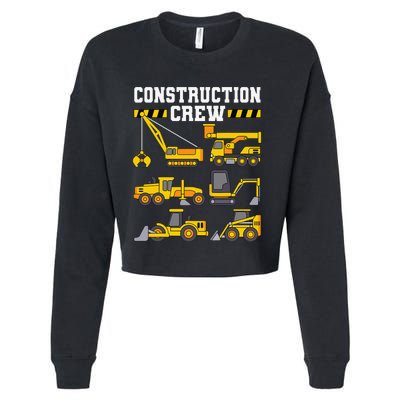 Construction Crew Worker Excavator Cropped Pullover Crew