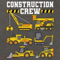 Construction Crew Worker Excavator Cotton Canvas Backpack