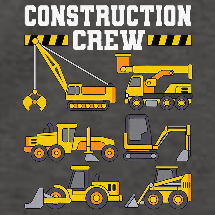 Construction Crew Worker Excavator Vector Backpack