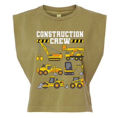 Construction Crew Worker Excavator Garment-Dyed Women's Muscle Tee