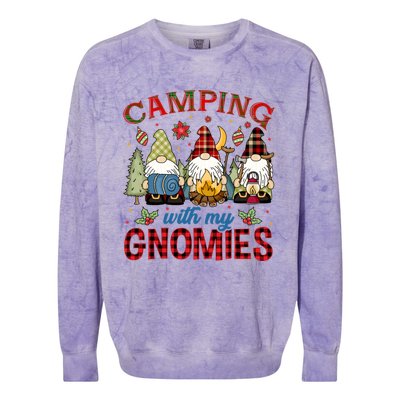 Christmas Camping With My Gnomies Camping Christmas Gift Colorblast Crewneck Sweatshirt