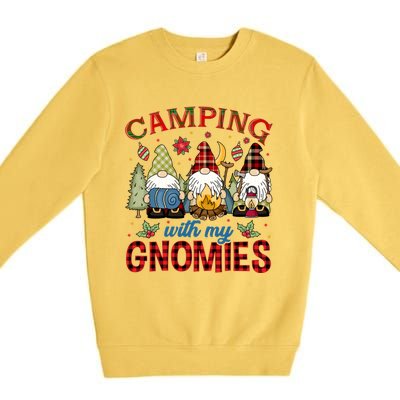 Christmas Camping With My Gnomies Camping Christmas Gift Premium Crewneck Sweatshirt