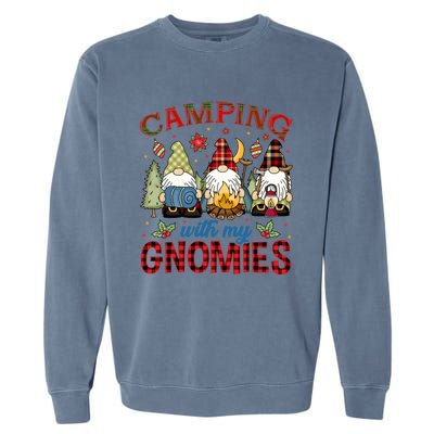 Christmas Camping With My Gnomies Camping Christmas Gift Garment-Dyed Sweatshirt