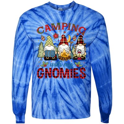 Christmas Camping With My Gnomies Camping Christmas Gift Tie-Dye Long Sleeve Shirt