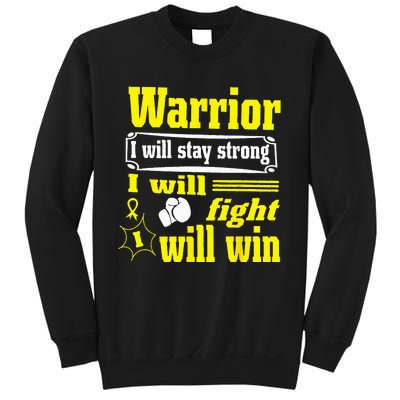 Childhood Cancer Warrior I Will Stay Strong I Will Fight Sweatshirt