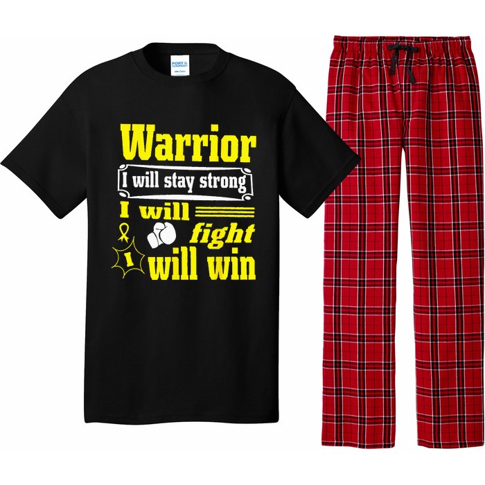 Childhood Cancer Warrior I Will Stay Strong I Will Fight Pajama Set