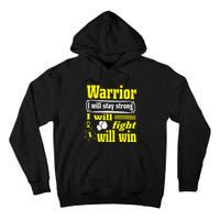 Childhood Cancer Warrior I Will Stay Strong I Will Fight Tall Hoodie