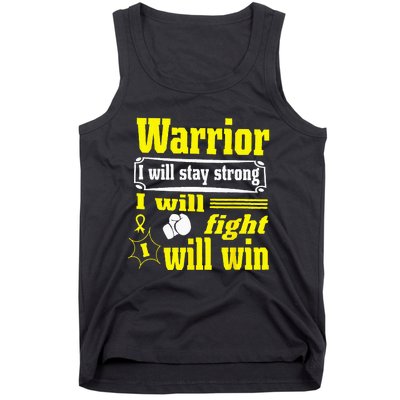 Childhood Cancer Warrior I Will Stay Strong I Will Fight Tank Top