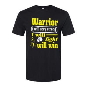 Childhood Cancer Warrior I Will Stay Strong I Will Fight Softstyle CVC T-Shirt