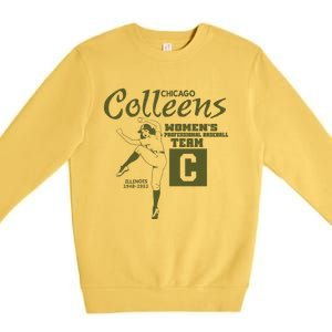 Chicago Colleens Women Professional Baseball Team 1948 Premium Crewneck Sweatshirt