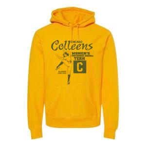 Chicago Colleens Women Professional Baseball Team 1948 Premium Hoodie