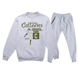 Chicago Colleens Women Professional Baseball Team 1948 Premium Crewneck Sweatsuit Set