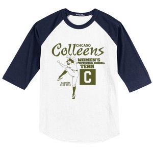 Chicago Colleens Women Professional Baseball Team 1948 Baseball Sleeve Shirt