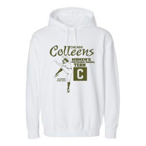 Chicago Colleens Women Professional Baseball Team 1948 Garment-Dyed Fleece Hoodie