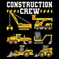 Construction Crew Worker Excavator Drawstring Bag