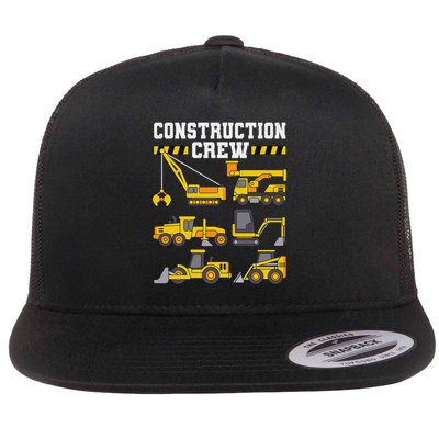 Construction Crew Worker Excavator Flatbill Hat