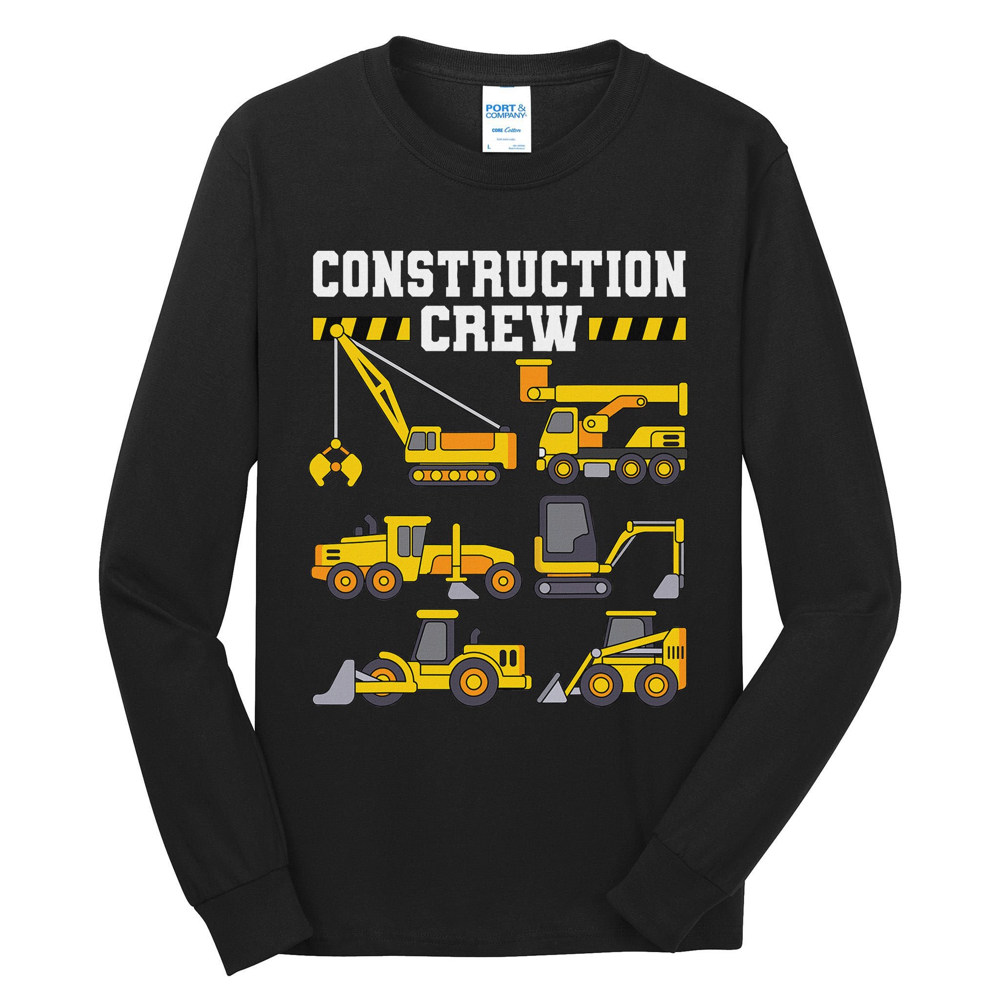 Construction Crew Worker Excavator Tall Long Sleeve T-Shirt