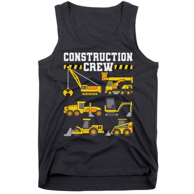 Construction Crew Worker Excavator Tank Top