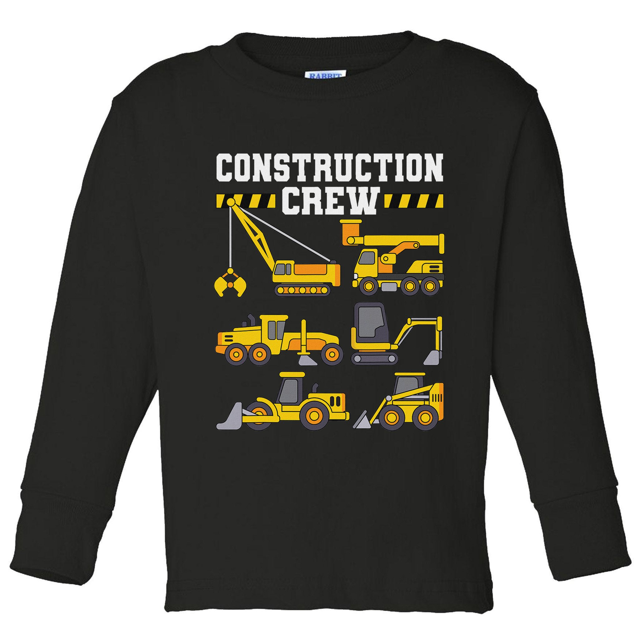 Construction Crew Worker Excavator Toddler Long Sleeve Shirt