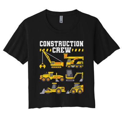 Construction Crew Worker Excavator Crop Top