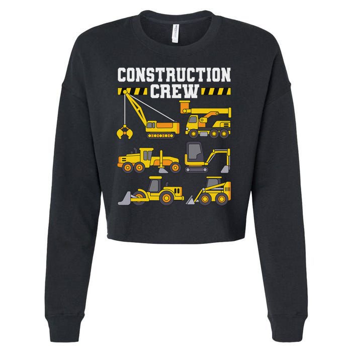 Construction Crew Worker Excavator Cropped Pullover Crew