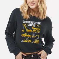 Construction Crew Worker Excavator Cropped Pullover Crew