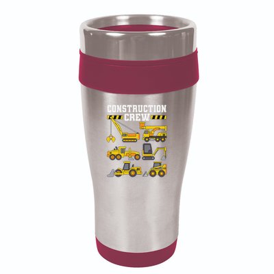 Construction Crew Worker Excavator 16oz Travel Tumbler
