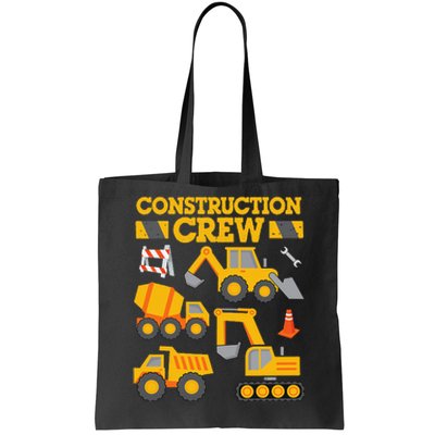 Construction Crew Worker Excavator Tote Bag