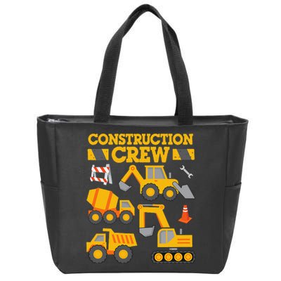 Construction Crew Worker Excavator Zip Tote Bag