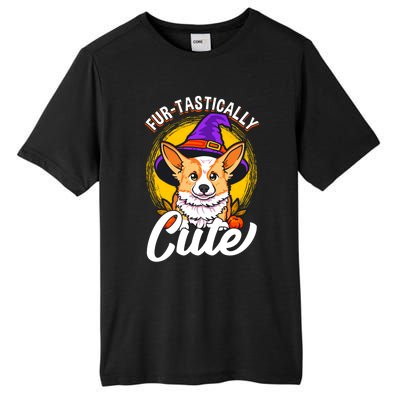 Cute Corgi Wearing Witch Hat FurTastically Cute Gift Tall Fusion ChromaSoft Performance T-Shirt