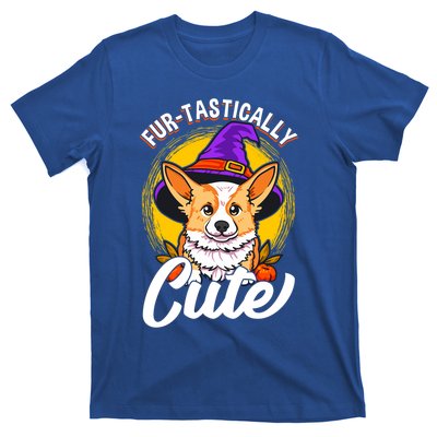 Cute Corgi Wearing Witch Hat FurTastically Cute Gift T-Shirt