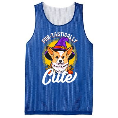 Cute Corgi Wearing Witch Hat FurTastically Cute Gift Mesh Reversible Basketball Jersey Tank