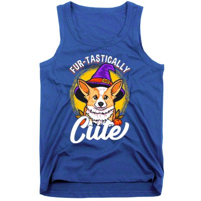 Cute Corgi Wearing Witch Hat FurTastically Cute Gift Tank Top